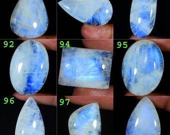 Natural Rainbow Moonstone Gemstone | Mix Shape Moonstone Cabochon Stone | Loose Moonstone Gemstone | Jewelry Making | Gemstone For Pendant |