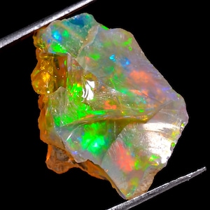 Natural Play Of Color Ethiopian Opal Raw Rough Specimen | Stunning Fire Opal Raw Rough I Ethiopian Opal Gemstone For Jewelry Making | BL-120