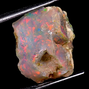Natural Play Of Color Ethiopian Opal Raw Rough Specimen | Stunning Fire Opal Raw Rough I Ethiopian Opal Gemstone For Jewelry Making | BL-117