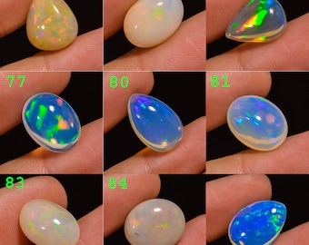 Natural Ethiopian Opal Gemstone | Mix Cabochon Ethiopian Opal Stone | Loose Ethiopian Opal Gemstone | Jewelry Making | Gemstone For Pendant|