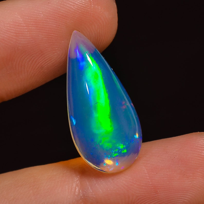 Natural Ethiopian Opal Gemstone Mix Cabochon Ethiopian Opal Stone Loose Ethiopian Opal Gemstone Jewelry Making Gemstone For Pendant 15)5.70CT 10X23X5MM