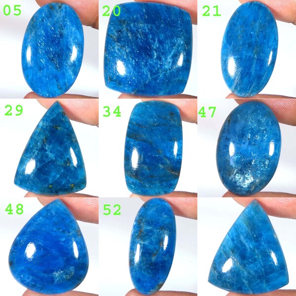 Cabochon Ovale En Apatite Bleue Naturelle - 3,97 Carats - Qualité Exceptionnelle - Madagascar