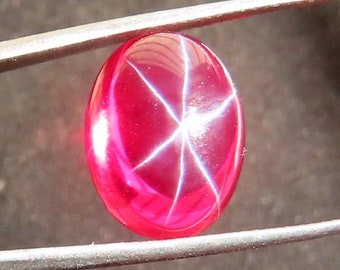 7-8 , 8-9 Cts. Natural Pink Star Ruby Sapphire Oval Cabochon Loose Gemstone , Ruby Sapphire For Jewelry (9x13x4 mm, 9x13x5 mm Size Stone)