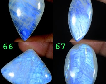 Natural Rainbow Moonstone Gemstone | Mix Shape Moonstone Cabochon Stone | Loose Moonstone Gemstone | Jewelry Making | Gemstone For Pendant |