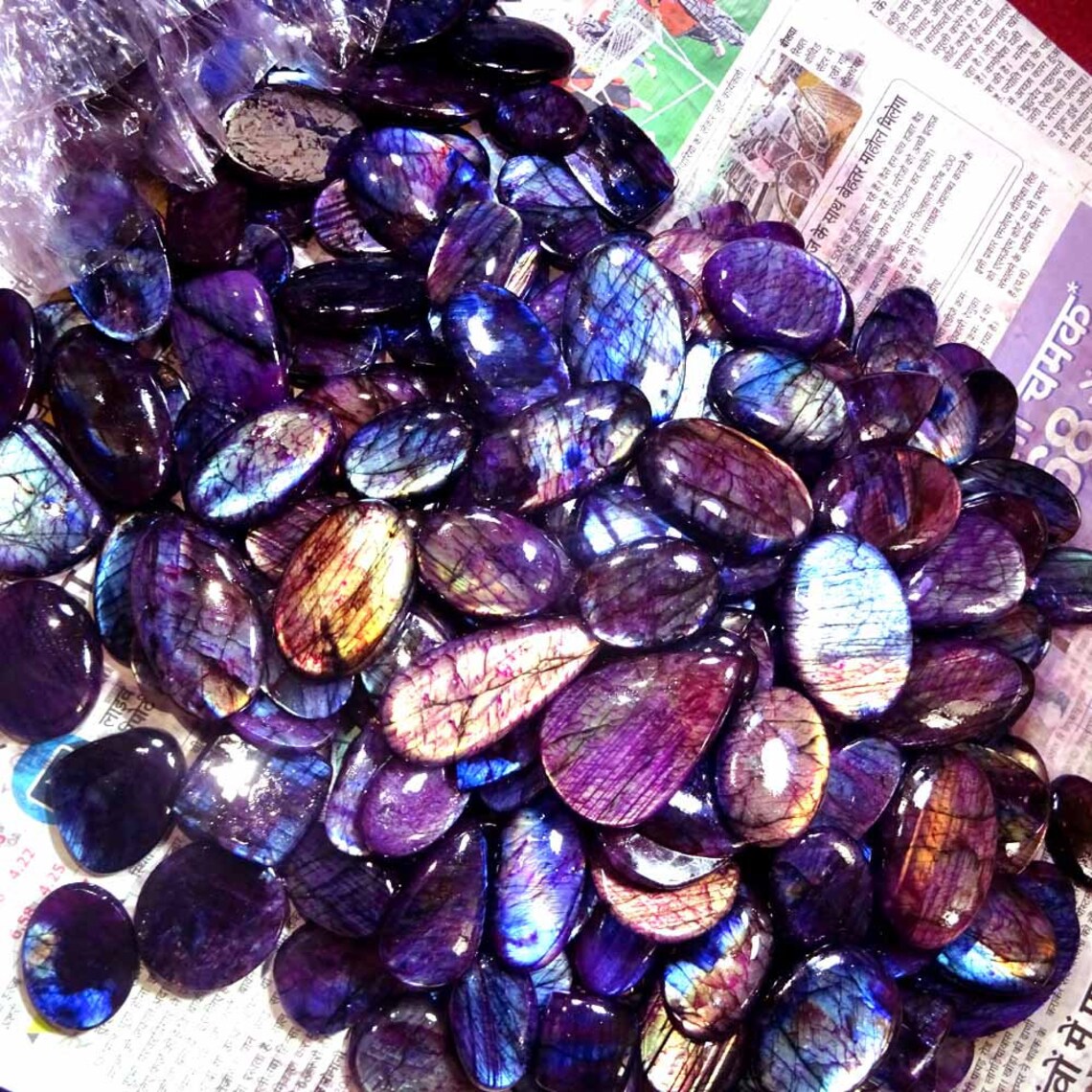 Natural Reddish Pink Color Labradorite Cabs Labradorite Gems Etsy