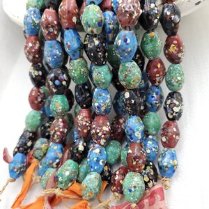 Thailand Diamond Shaped Mosaic Glass Beads/ Strand With 12 Beads14-17mm/ Thailand Beads / Indonesia / Lampwork Beads/Jewelery Supplies. image 4
