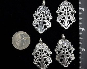 Afghani artisan hands pendants 42mm Long x 25mm Wide / Vintage / Tribal / Ethnic  / Jewelry Making Supplies.