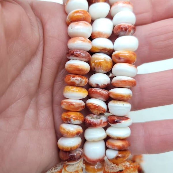 Spiny Oyster Shell Beads Irregular Size / 8-9mm / 10-12mm/Irregular Round/Orange Red White Purple/5 inches.