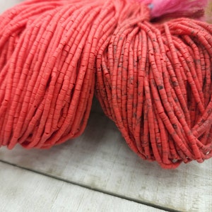 Heishi Perlen Afghan Stone / Option wählen Orange oder Türkis Orange Strang 12 &quot;Zoll 2mm / Afghanistan Perlen / Schmuckzubehör.