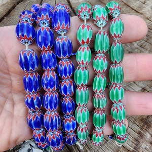 2 Pounds Assorted India Handmade Chevron Glass Beads Wholesale