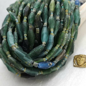 100% Genuine Ancient Roman Glass / Roman Glass Diamond-Shaped Beads Long 12mm -20mm + / Afghan Beads / Jewelry Making Supplies. image 6