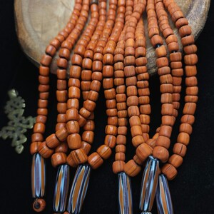 Javanese Glass Beads, Vintage Muti-Salak Beads, Orange Glass Beads, Traditional Java Beads, Strand 16-17" 5-10mm, Jewelry Making Supplies.