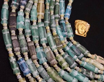 Ancient Roman Glass / Old Roman Glass / Genuine Roman Glass Beads / Found Roman Glass Beads / 15" Strand / Jewelry Supplies.