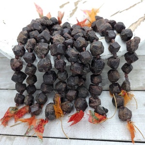 Beautiful Very Old Garnet Beads Found Over 300 Years Ago / Strand With 10 Beads Option To Choose / Found Discovered In Afghanistan.