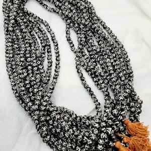 Prayer beads / buddhist prayer necklace / 108 bone beads rosary / mala bone beads / jewelry supplies