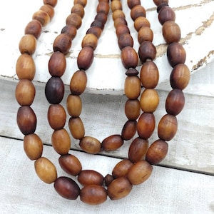 Collana di perline di osso di cammello africano, lunghezza 13-14 pollici, 11-15 mm x 9-10 mm, perline commerciali africane, perline di osso africane, forniture per la creazione di gioielli.