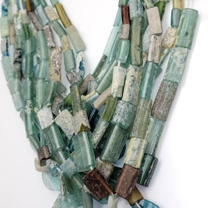 Wow Beautiful Excavated Very Old Roman Glass Speaks For Itself Its Age 2000 Years Old Strand 15 &quot;/ Unique Roman Glass Hard To Find / Jewelry