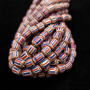Chevron Multilayer Beads From Java Indonesia / 6-9mm Choose Strand Length 20&quot; inches 62-68 Beads OR Half Strand / Jewelry Supplies / Craft