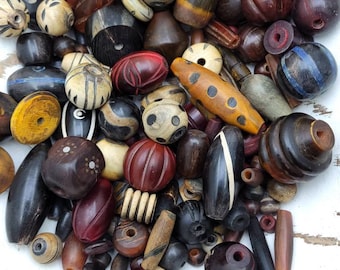 Buffalo Horn Beads, 50 Grams or 100 Or 200Grams, High Quality Natural Organic Vintage Bone Beads, Hand Carved Beads, Jewelry Supplies.