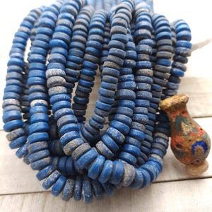 Cuentas de vidrio de Java con acento rústico. Opción a elegir. Hebra de 9-10 mm o 10-12 mm, 10" de largo. Indonesia, Tailandia, suministros de joyería.