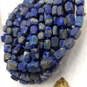 Lapislázuli facetado afgano Véritable Cuentas de Piedra Natural Full Strand 15&quot; 7-12×6-9mm / Suministros para Joyería / Lapislázuli