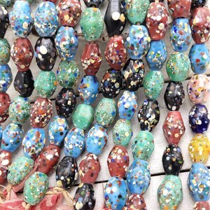 Thailand Diamond Shaped Mosaic Glass Beads/ Strand With 12 Beads14-17mm/ Thailand Beads / Indonesia / Lampwork Beads/Jewelery Supplies. image 2