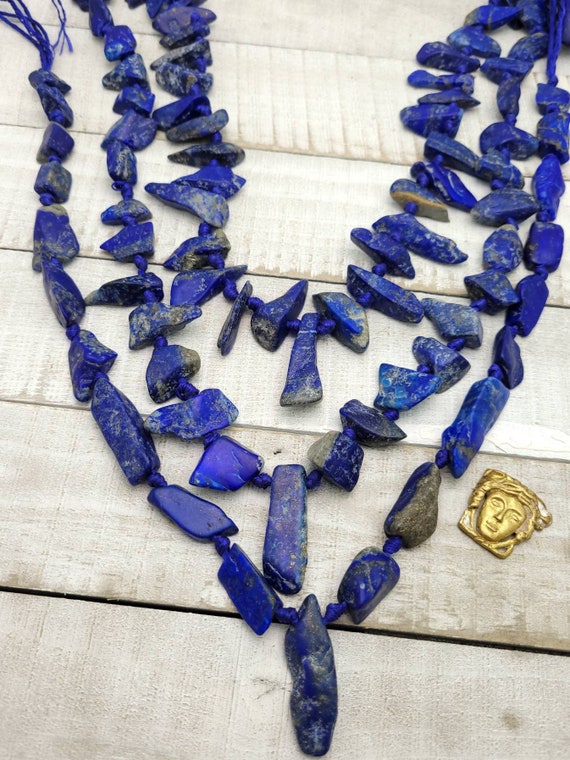 Wunderschöne Lapislazuli-Kette aus Afghanistan - 10 Ketten