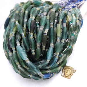 100% Genuine Ancient Roman Glass / Roman Glass Diamond-Shaped Beads Long 12mm -20mm + / Afghan Beads / Jewelry Making Supplies. image 5