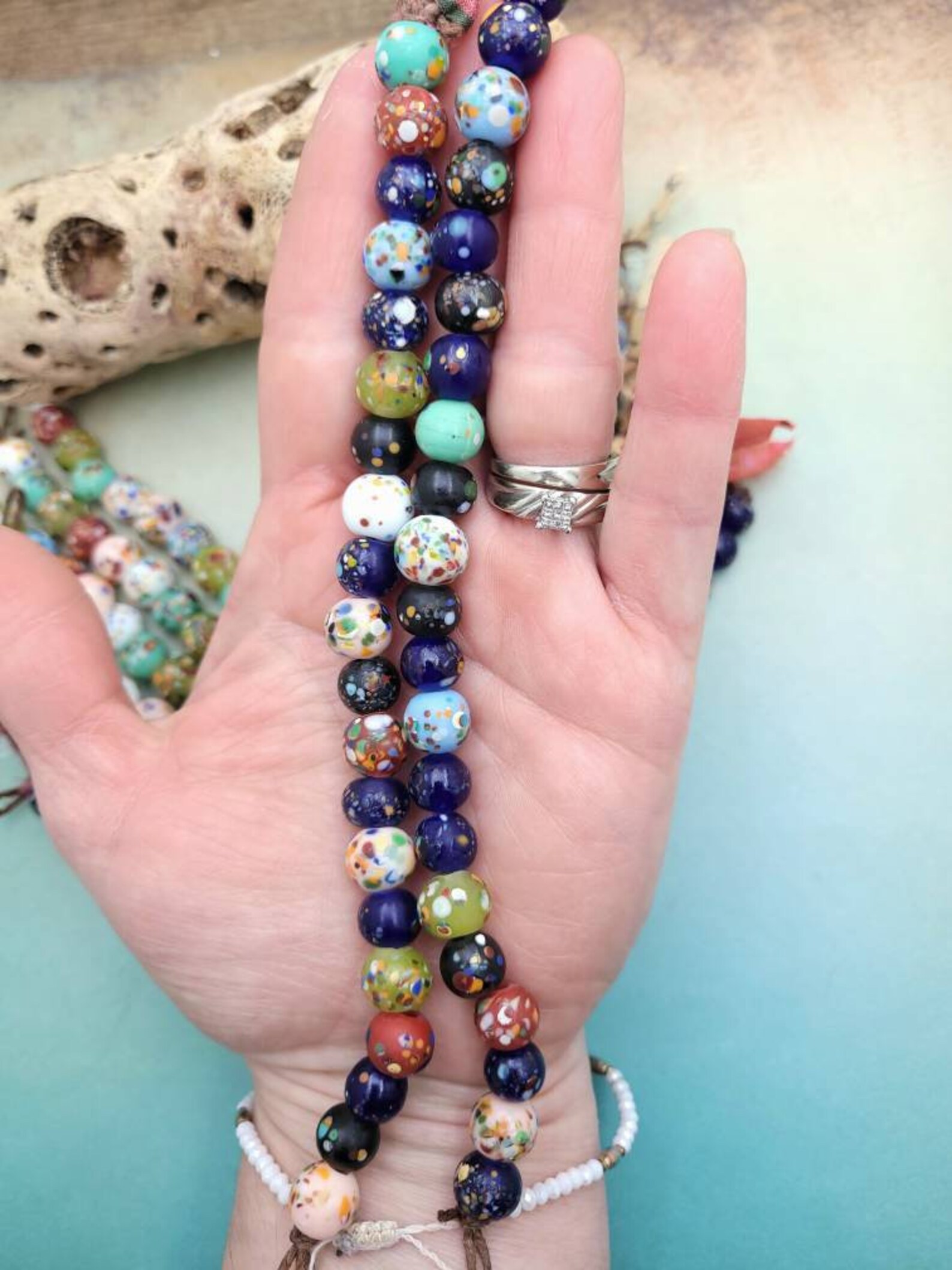 Beautiful Colorful Glass Beads / Indonesian Beads / Fun Beads Etsy