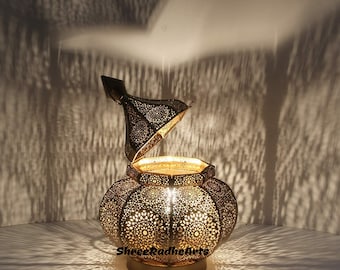 Handmade Moroccan Lantern Design | Decor lamp, Spectacular Play of Light | Table lamp+Garden Lantern | Home decor | Golden Light Lamp