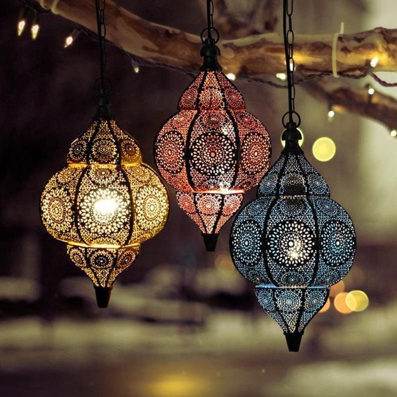 Handmade Vintage Design Moroccan Lights Hanging Ceiling Light India Moroccan Lights Hanging Ceiling Light, Rustic Glass Lantern Light Fixture Design