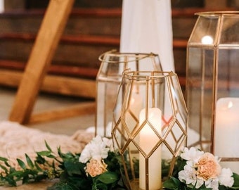 Glass Geometric Terrarium/ Wedding Table Decor/ Succulent Planter/Air Plants Glass Vase/Terrarium Kit/ Terrarium Gift/ Terrarium Centerpiece