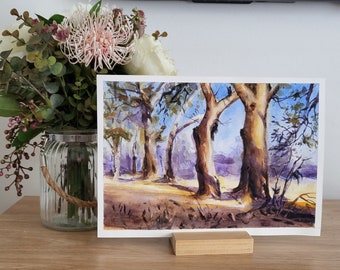 Original Watercolour Painting, Forest, Wall Decor art, Trees, Landscape