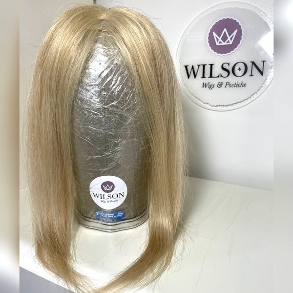 12-14” Topper - Ash blonde human hair // Clip in hair topper, Thinning hair, Real hair loss solutions, Lace front, Bespoke wigs, Natural wig