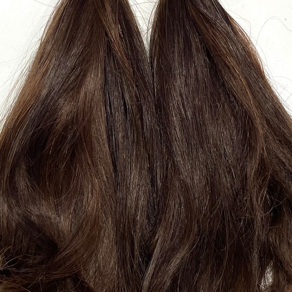 10 "Topper - Dunkel / schokobraunes Echthaar // Clip in Haar Topper, dünner werdendes Haar, echte Haarausfall Lösungen, Lace Front Perücken, maßgeschneiderte Perücken