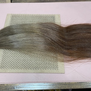 18” Oak-Chestnut brown ombre human hair topper //Clip in hair topper, Thinning hair, Real hair loss solution, Natural blonde wig, Lace front