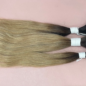 10” Topper - Black/Blonde ombre human hair // Clip in hair topper, Thinning hair, Real hair loss solutions, Lace front wigs, Bespoke wigs