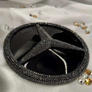 Original OEM | Mercedes Benz Logo Rear Trunk Emblem Batch star | with original Preciosa® crystals CLA GLE | iced icy cristallized Tuning