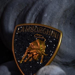 Original OEM | Lamborghini Front Logo Emblem | refined with Preciosa® crystals | Gallardo Aventador Murcielago Huracan Urus