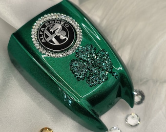 Original OEM Alfa Romeo | Key fob Key cover Key case (standart colors) | refined with Preciosa crystals Giulia Stelvio Giulietta Tonale