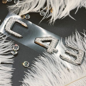 Original OEM | Mercedes Benz logo C 43 AMG | Coupe Limo Writing Emblem Batch with original Swarovski® or Preciosa® crystals icy iced tuning