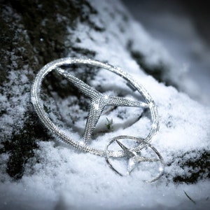 Original OEM | Mercedes Benz Logo 2 Set Front Grille+ Rear Trunk Emblem Batch | with original Preciosa crystals 3mm | symbol