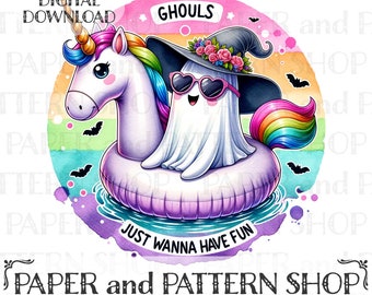 Ghouls Just Wanna Have Fun PNG, Summer Ghost PNG, Just Chillin PNG, Sass Ghost clipart,Summerween png,Sassy Skeleton png,Summerween seamless