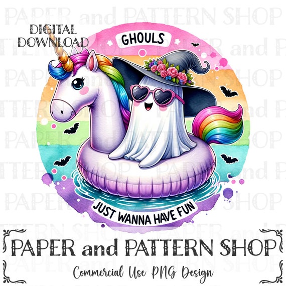 Ghouls Just Wanna Have Fun PNG, Summer Ghost PNG, Just Chillin PNG, Sass Ghost clipart,Summerween png,Sassy Skeleton png,Summerween seamless