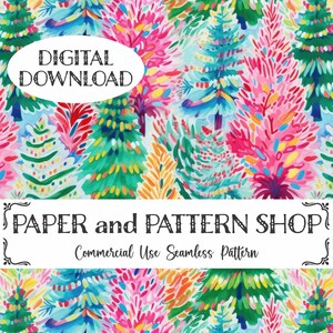 Preppy kerstboom naadloos patroon, regenboog kerst naadloos bestand, aquarel kerst naadloos, preppy naadloos bestand, naadloze bloemen