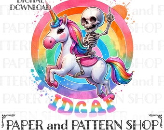 IDGAF PNG, Sarcastic Sweary Funny png, Sarcastic Skeleton png clipart, Funny Unicorn png,Summerween PNG,Just Chillin png,Rainbow Unicorn png