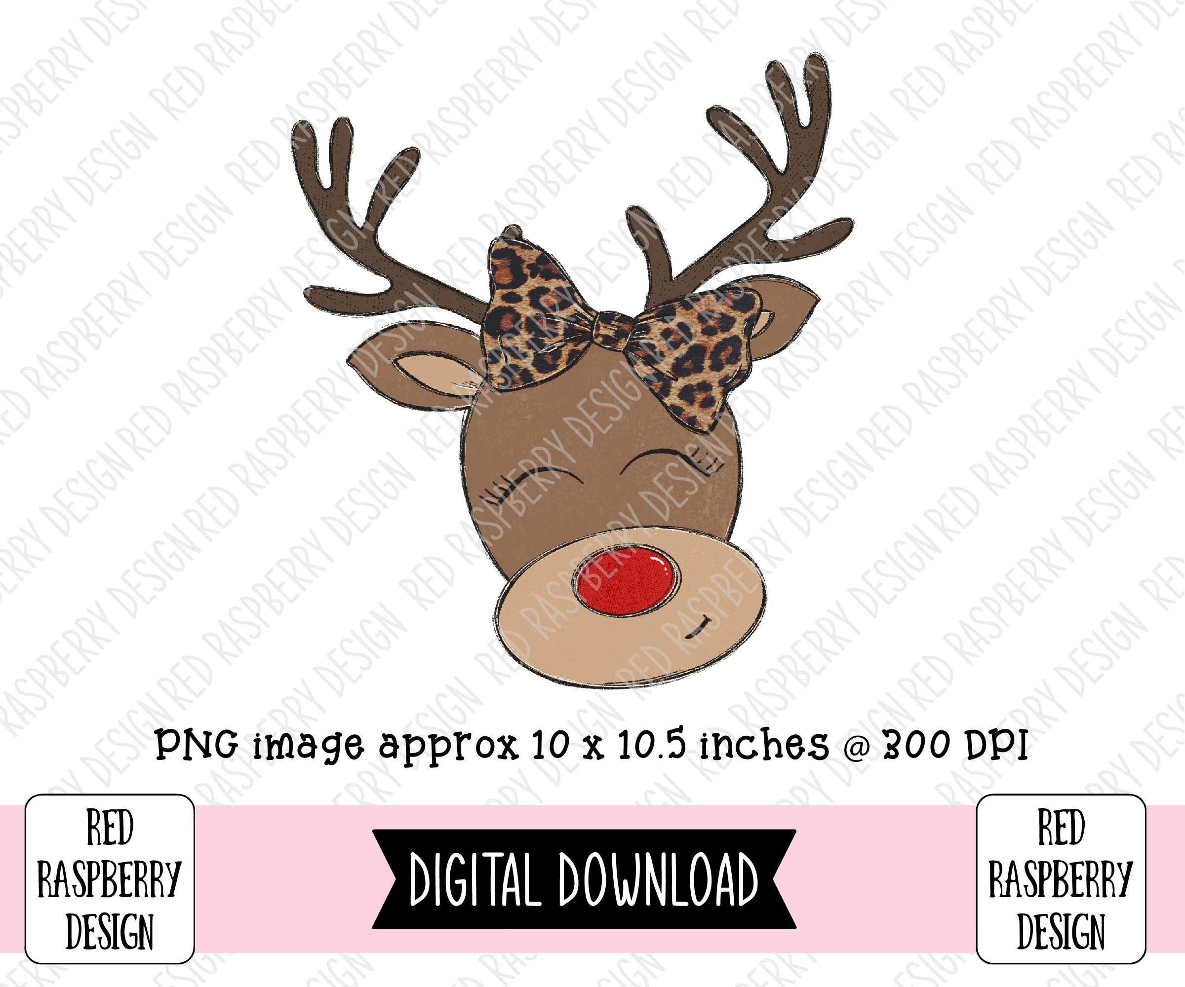 Download Christmas Reindeer Png Reindeer Sublimation Cute Reindeer Etsy