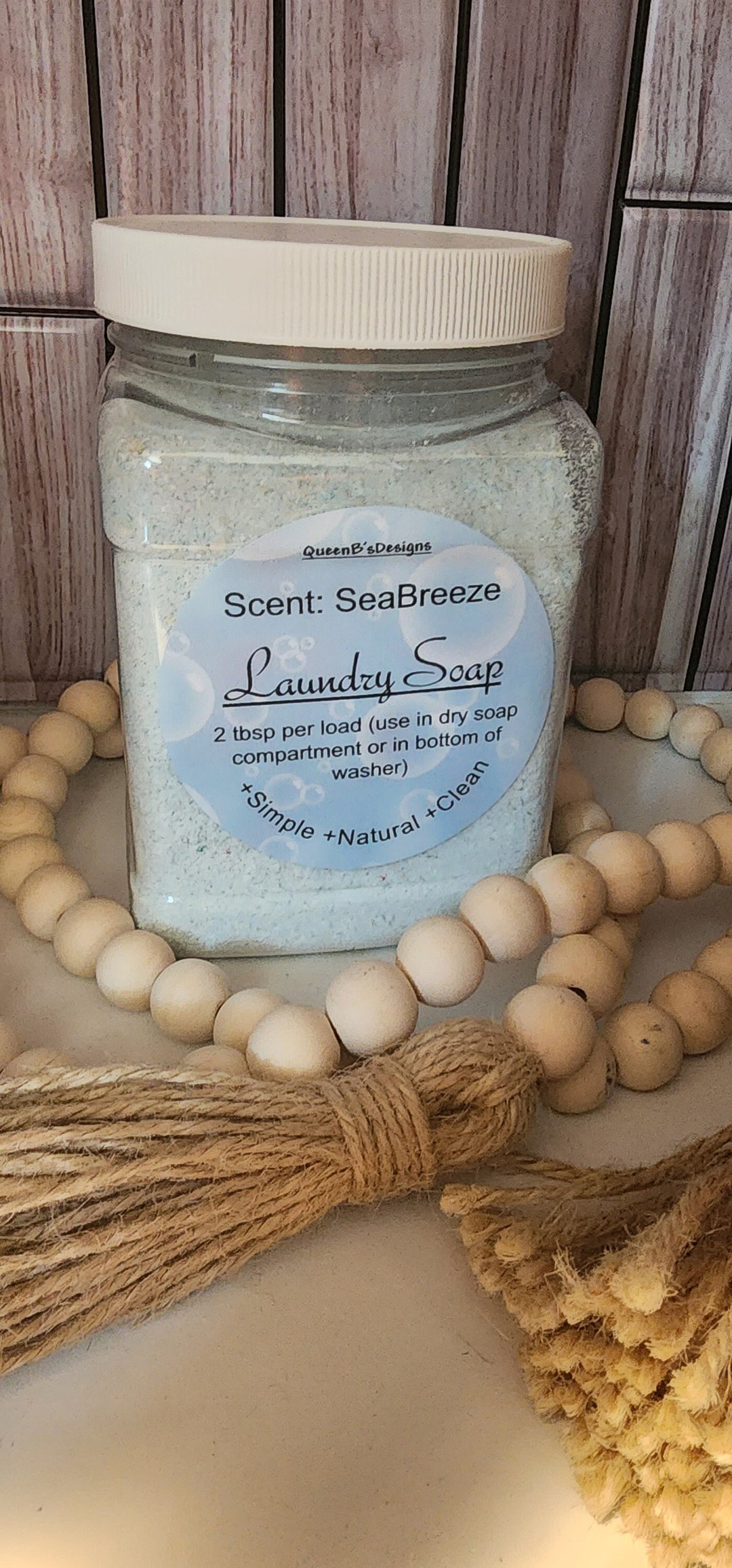 Laundry Detergent 32 Oz, Natural, Septic Safe, Biodegradable, Laundry