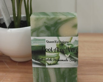 Cool fresh aloe soap/great for burns/ organic/vegan/all natural/part favor / birthday/christmas/wedding/baby shower/safe for pets