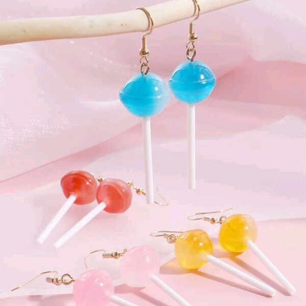 Lollipop earrings. Great Christmas gift. Perfect for kids, teens, and adults. Sucker earrings. Christmas present.